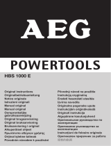 AEG HBS 1000 E Veri Sayfası