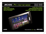Archos 70 Series User 70 Internet Tablet Kullanım kılavuzu