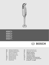 Bosch MSM7700/01 El kitabı