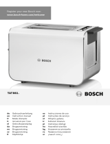 Bosch TAT8611GB Styline 2 Slice Toaster Kullanım kılavuzu