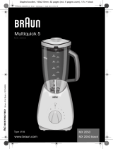 Braun Blender MX 2050 BLACK Kullanım kılavuzu