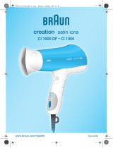 Braun CI1900 DF, CI1900, creation satin ions Kullanım kılavuzu