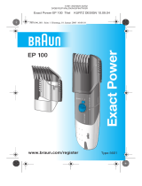 Braun EP100 Exact Power Kullanım kılavuzu