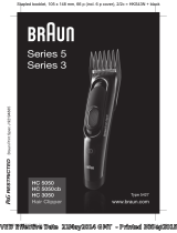 Braun HC3050, HC5050, HC5050cb, Hair Clipper, Series 3, Series 5 Kullanım kılavuzu