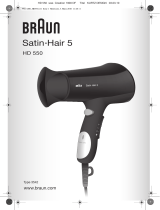 Braun HD 550 Satin Hair 5 Type 3542 El kitabı