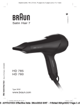 Braun HD 780,  HD 785,  Satin Hair 7 Kullanım kılavuzu