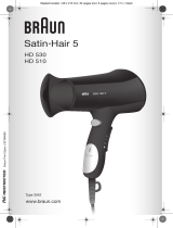 Braun HD530,  HD510,  Satin Hair 5 Kullanım kılavuzu