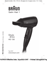Braun Satin-Hair 1 HD 130 Kullanım kılavuzu