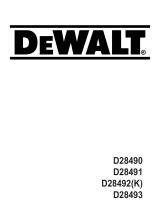 DeWalt D28491 Handling Instructions Manual