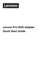 Lenovo Pro WiDi Adapter Hızlı başlangıç ​​Kılavuzu