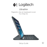 Logitech Ultrathin Magnetic clip-on keyboard cover for iPad Air Yükleme Rehberi