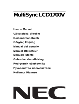 NEC MultiSync® LCD1700V El kitabı