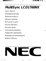 NEC LCD1760NX Kullanım kılavuzu