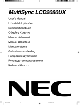 NEC MutliSync® LCD2080UX Kullanım kılavuzu