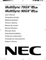 NEC MultiSync® 90GX²Pro El kitabı