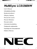 NEC MultiSync® LCD1560VM El kitabı
