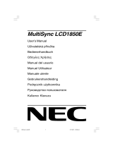 NEC MultiSync® LCD1850EBK El kitabı
