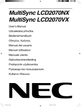 NEC MultiSync® LCD2070VX El kitabı