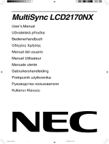NEC MultiSync® LCD2170NX El kitabı