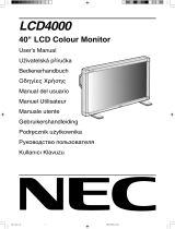 NEC NEC LCD4000 El kitabı