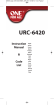 One For All URC 6420 Kullanım kılavuzu