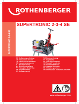 Rothenberger Electric threading machine SUPERTRONIC 2SE Kullanım kılavuzu
