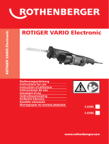 Rothenberger Pipe saw ROTIGER VARIO Electronic Kullanım kılavuzu