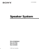 Sony SS-XG900AV Kullanım kılavuzu