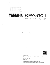 Yamaha KPA-501 El kitabı