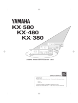 Yamaha KX 580 Kullanım kılavuzu