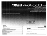 Yamaha AVX-500 El kitabı