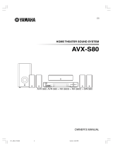 Yamaha AVXS80 Kullanım kılavuzu