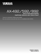 Yamaha AX-492, AX-592, AX-892 Kullanım kılavuzu