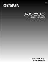 Yamaha AX-596 Kullanım kılavuzu