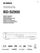 Yamaha BD-S2900 El kitabı