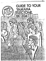 Yamaha BK-20A El kitabı