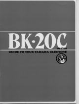Yamaha Electone BK-20C Series El kitabı