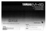 Yamaha M-45 El kitabı