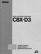 Yamaha CBX-D3 El kitabı