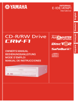 Yamaha CD Recordable/Rewritable Drive CRW-F1 Kullanım kılavuzu