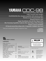 Yamaha CDC-98 Kullanım kılavuzu