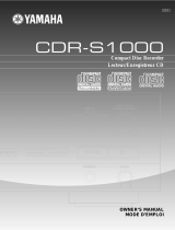 Yamaha CDRS1000 Kullanım kılavuzu