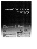 Yamaha CDV1200K El kitabı