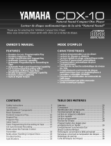 Yamaha CDX10 Kullanım kılavuzu