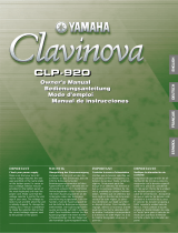 Yamaha Clavinova CLP-920 Kullanım kılavuzu