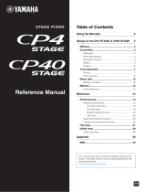 Yamaha CP40 Stage Kullanım kılavuzu