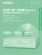 Yamaha CD Recordable/Rewritable Drive CRW2200NB Kullanım kılavuzu