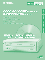 Yamaha CD Recordable/Rewritable Drive CRW2200S Kullanım kılavuzu