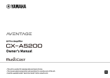 Yamaha AV Pre-Amplifier CX-A5200 Kullanım kılavuzu