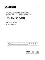 Yamaha DVDS1500 Kullanım kılavuzu